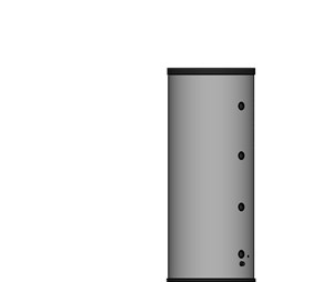 Scheidingsbuffervat 500L zilvergrijs